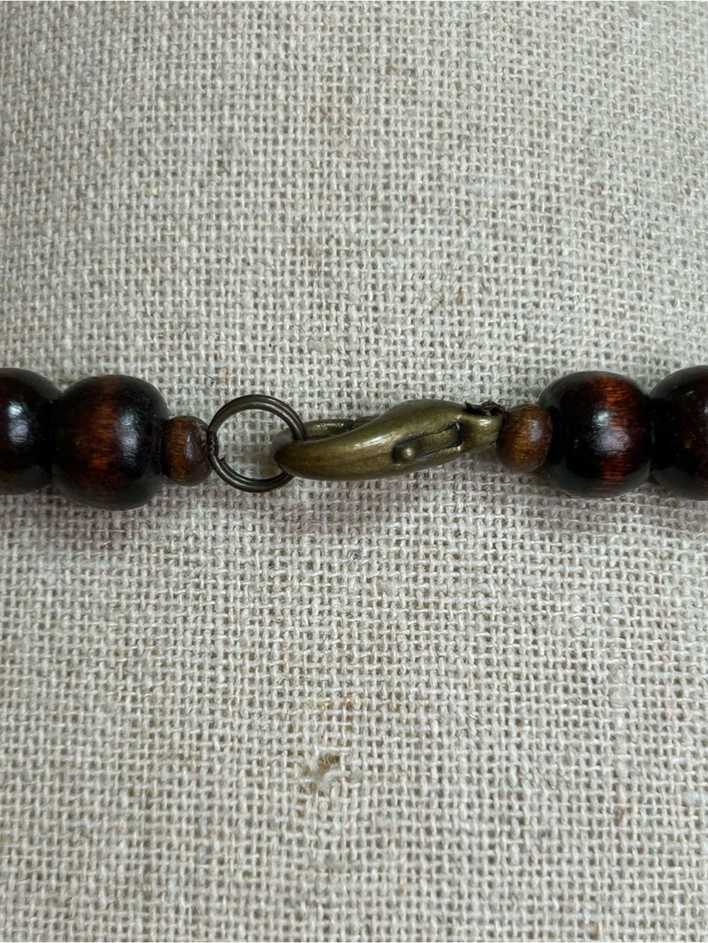 💝 2/20$ Bohemian Amber-Yellow/Green Resin & Wood Bead Necklace Earthy Hippie - Picture 6 of 6